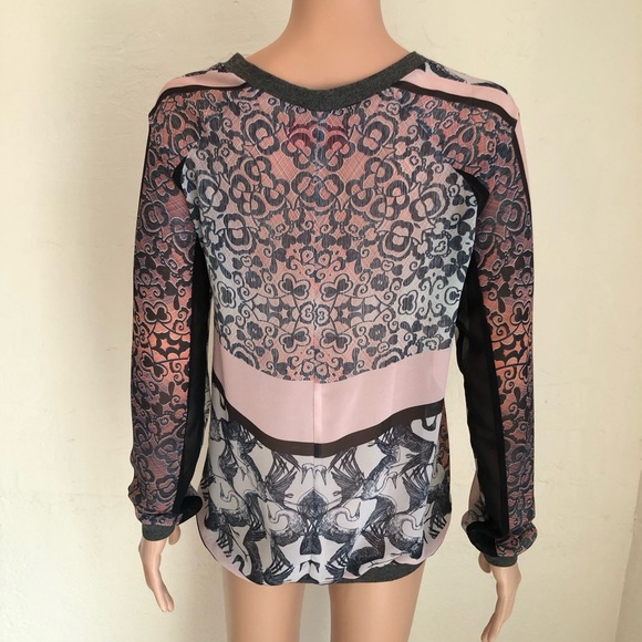 Clover Canyon Printed Long Sleeves Blouse Women’s Size XS Multicolored Floral - Picture 2 of 16